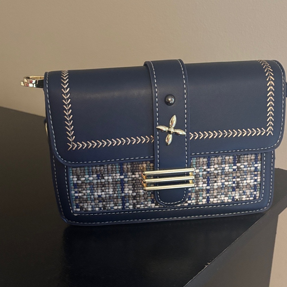 Navy clutch crossbody new